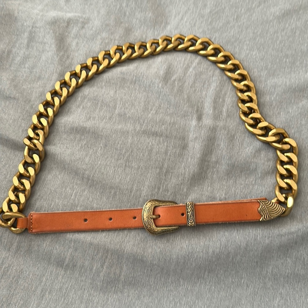 Banana republic brass and leather belt